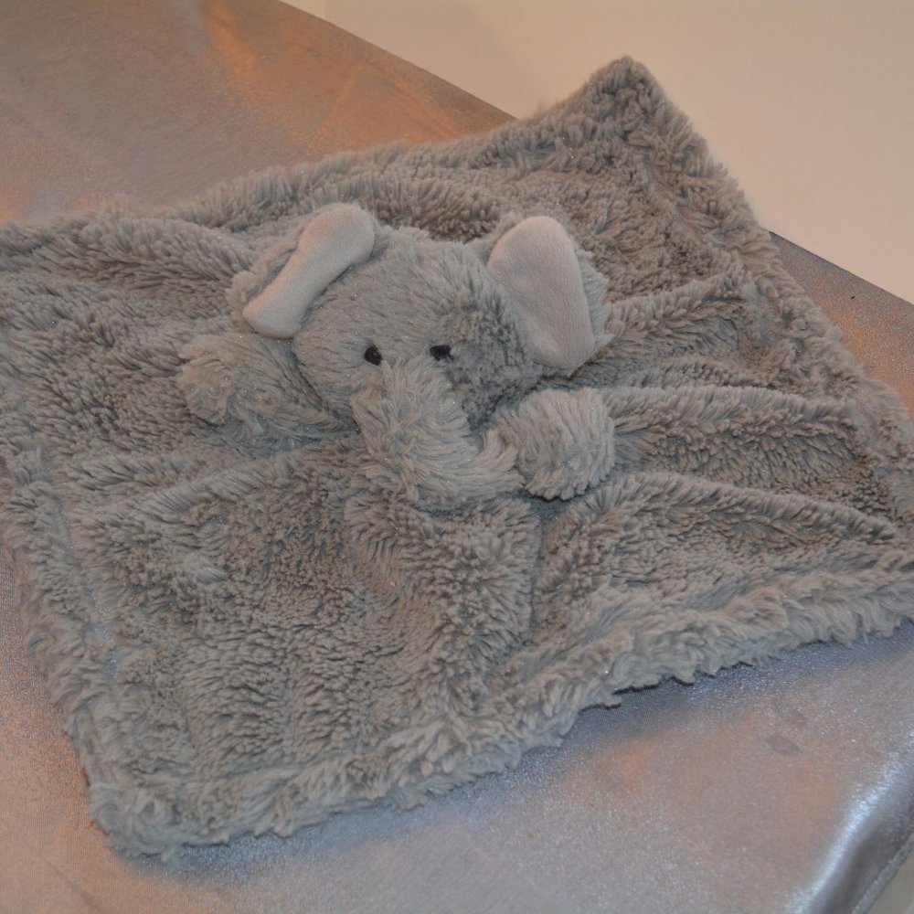 Gray elephant Plush Lovey Baby Blanket Toy Nunu